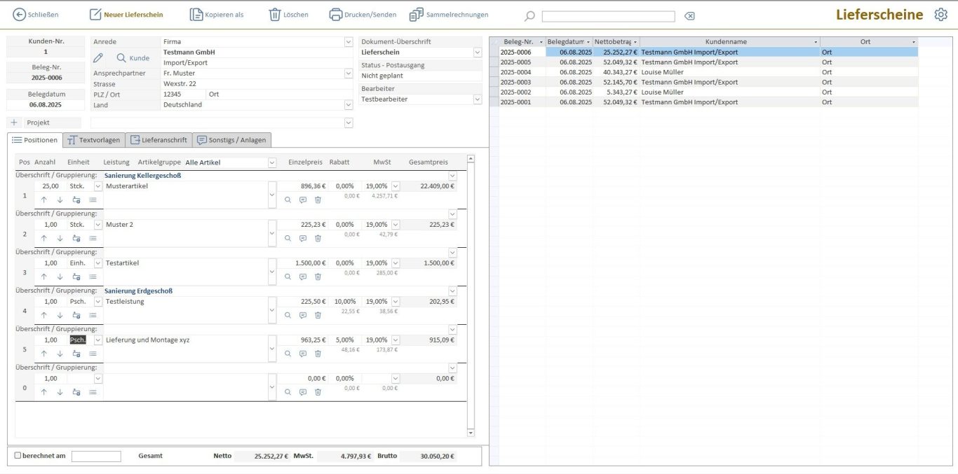 Auswahl des Formats der elektronischen Rechnung im ZUGFeRD- oder XRechnungs-Format zur digitalen und GoBD-konformen Rechnungsstellung